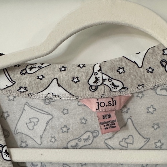 JO.SH | Patterned Gray Women's Robe and Nightgown Set - Picture 3 of 16